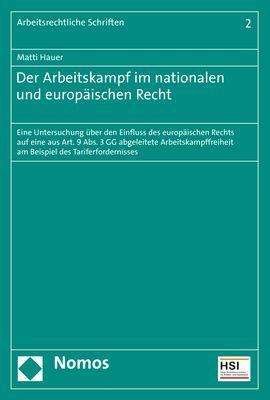 Cover for Hauer · Der Arbeitskampf im nationalen un (Book) (2020)