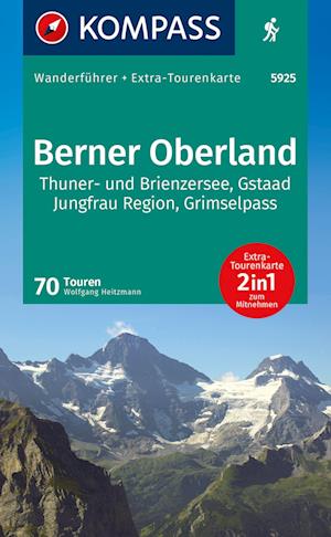 Cover for Wolfgang Heitzmann · KOMPASS Wanderführer Berner Oberland, 70 Touren mit Extra-Tourenkarte (Buch) (2024)