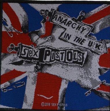 Patch Anarchy In The U.K. (10,5 x 10,5 cm) - Sex Pistols - Fanituote - Value Merch - 0200000099831 - perjantai 19. marraskuuta 2021