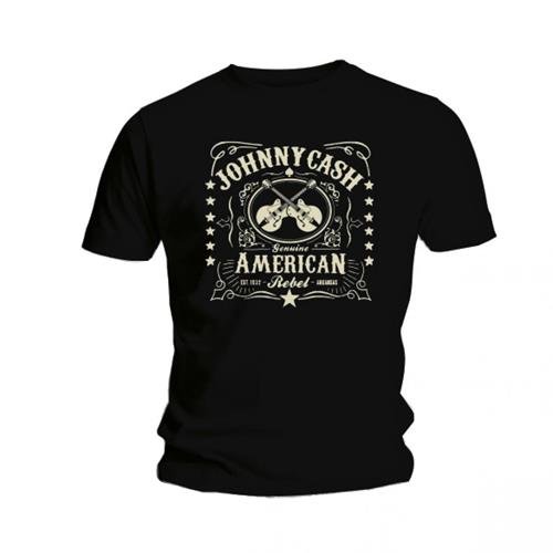 Johnny Cash Unisex T-Shirt: American Rebel - Johnny Cash - Koopwaar -  - 5023209683831 - 