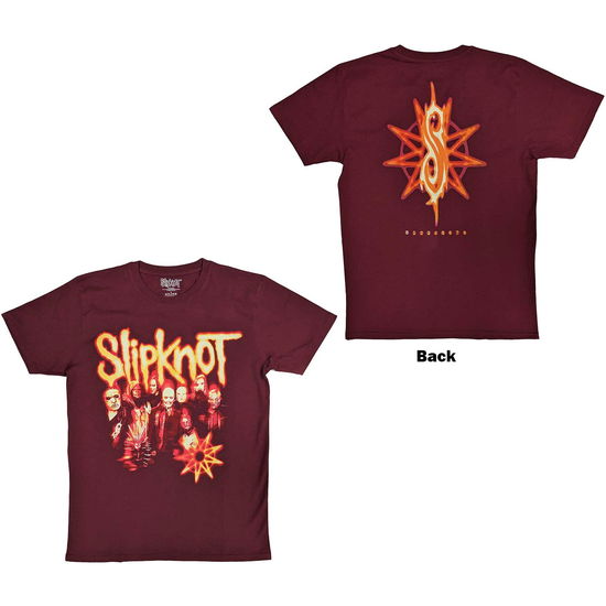 Slipknot Unisex T-Shirt: The End So Far Group Photo Tribal S Nonogram (Back Print) - Slipknot - Merchandise -  - 5056561071831 - 