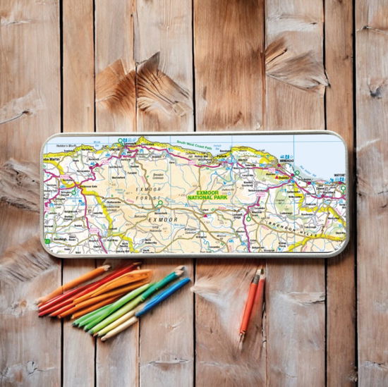 Cover for OS Map Metal Pencil Tin - Exmoor National Park (MERCH) (2025)