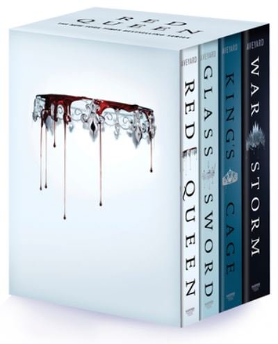 Cover for Victoria Aveyard · Red Queen 4-Book Paperback Box Set: Red Queen, Glass Sword, King's Cage, War Strom - Red Queen (Paperback Bog) (2022)
