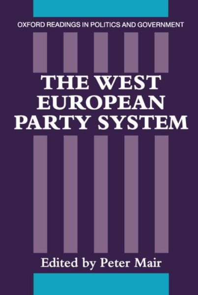 Cover for Peter Mair · The West European Party System - Oxford Readings in Politics and Government (Paperback Book) (1990)