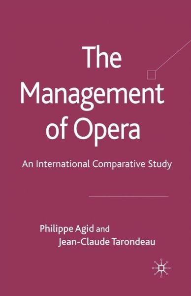 Cover for Agid · The Management of Opera (Book) (2010)