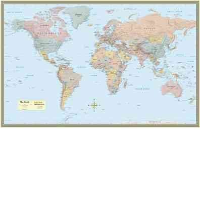 World Map-Laminated - Mapping Specialists - Merchandise - Barcharts, Inc - 9781423220831 - 1. desember 2013