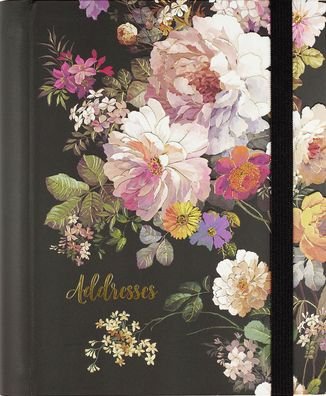 Midnight Floral Large Address Book - Peter Pauper Press Inc - Books - Peter Pauper Press, Inc, - 9781441334831 - June 25, 2020