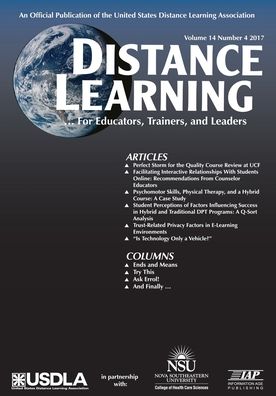 Cover for Michael Simonson · Distance Learning - Volume 14 Issue 4 2017 (Pocketbok) (2018)