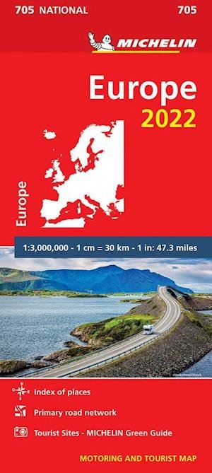 Cover for Michelin · Europe 2022 - Michelin National Map 705 (Landkarten) (2022)