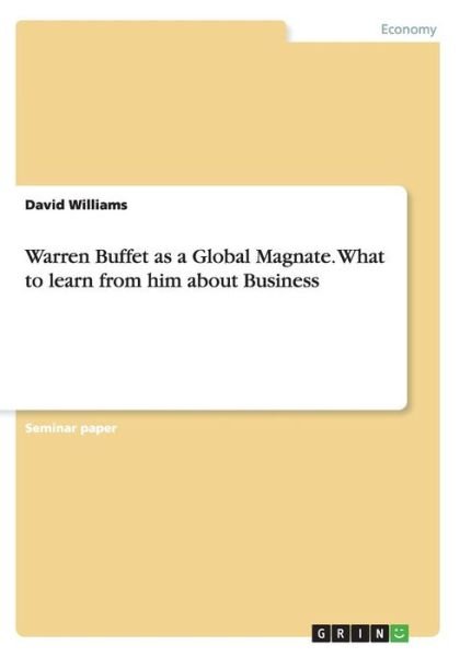 Cover for Williams · Warren Buffet as a Global Magn (Book) (2015)