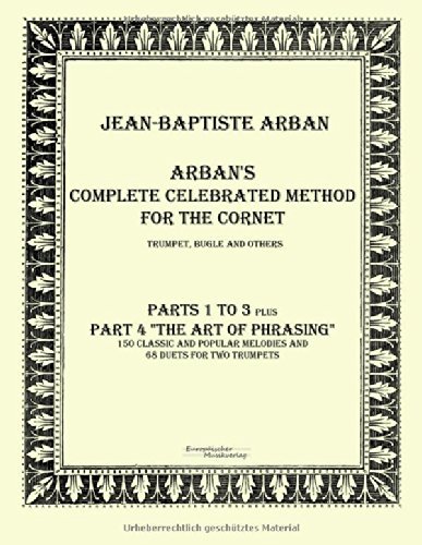 Cover for Jean-Baptiste Arban · Arbans complete celebrated method for the cornet: Part 1 - 4 (Paperback Book) (2019)