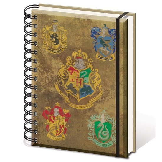 Cover for Pyramid International · Harry Potter Hogwarst Crest &amp; Four Houses A5 Bele? (Notesbog) (2019)