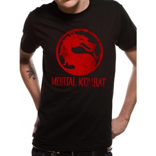 Cover for Mortal Kombat · Mortal Kombat - Distressed Logo (T-shirt Unisex Tg (T-shirt) [size S]