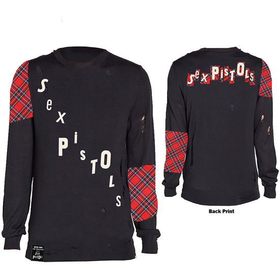 Cover for Sex Pistols - The · The Sex Pistols Unisex Jumper: Distressed Tartan Logo (Back Detail) (CLOTHES) [size XXL] [Black - Unisex edition]