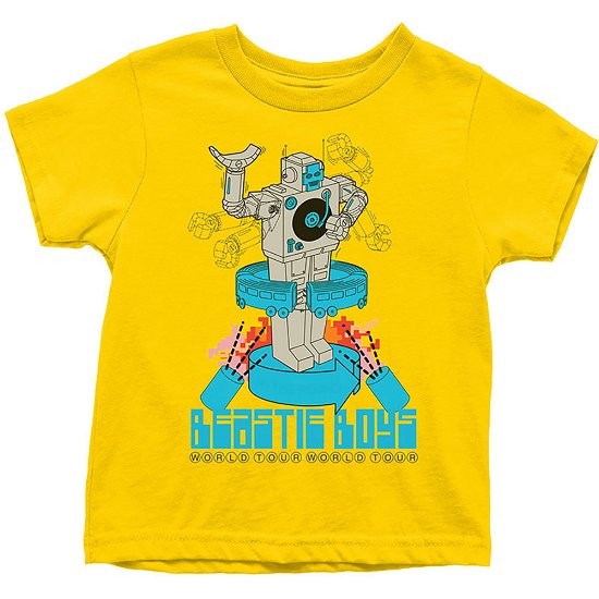 Cover for Beastie Boys - The · The Beastie Boys Kids T-Shirt: Robot (11-12 Years) (T-shirt) [size 11-12yrs] [Yellow - Kids edition]