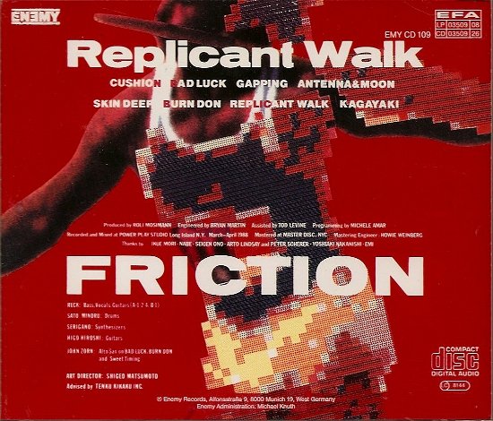 Cover for Friction John Zorn · Replicant Walk (CD)