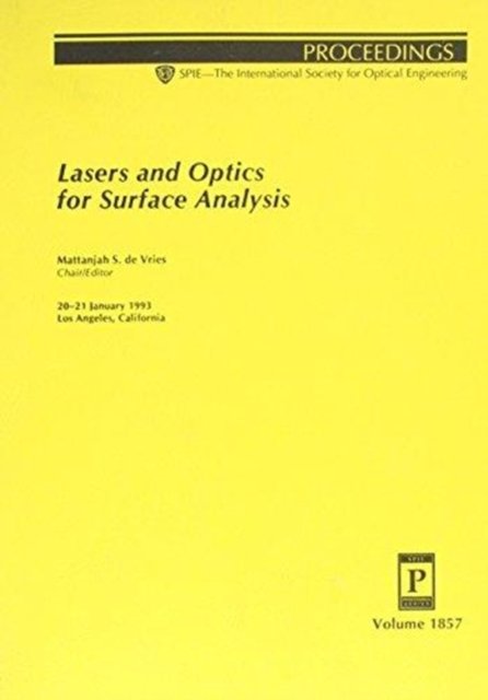 Cover for Vries · Lasers &amp; Optics For Surface Analysis (Paperback Book) (2006)