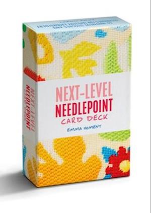 Cover for Homent, Emma (Author) · Next-Level Needlepoint Card Deck: 50 Innovative Stitches and Techniques for Tapestry Embroidery (Orakelkort/tarotkort) (2025)