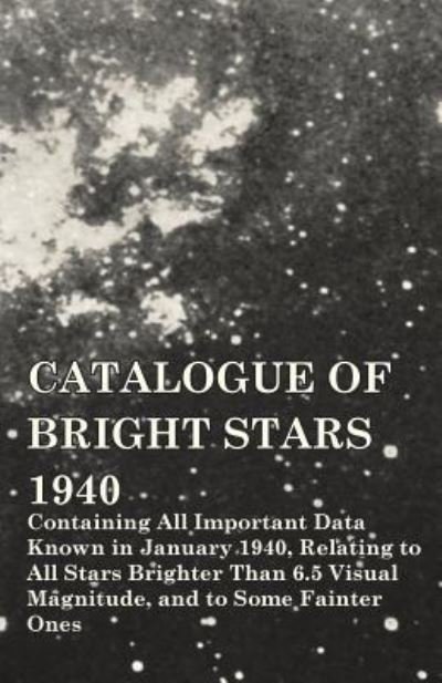 Cover for Frank Schlesinger · Catalogue of Bright Stars 1940 (Paperback Book) (2013)