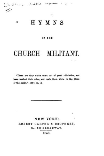 Cover for Anna Bartlett Warner · Hymns of the Church Militant (Paperback Book) (2016)