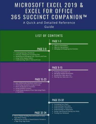 Microsoft Excel 2019 & Excel for Office 365 Succinct Companion (TM) - Succinct Companion - Kirjat - Independently Published - 9781790789832 - keskiviikko 5. joulukuuta 2018