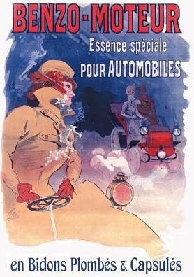 Cover for Cheret-j · Carnet Blanc Affiche Benzo Essence Automobiles (Paperback Book) (2016)