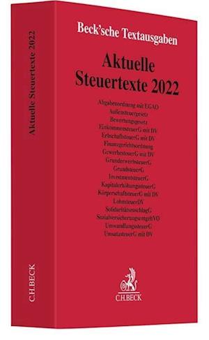 Cover for Beck C. H. · Aktuelle Steuertexte 2022 (Paperback Book) (2022)