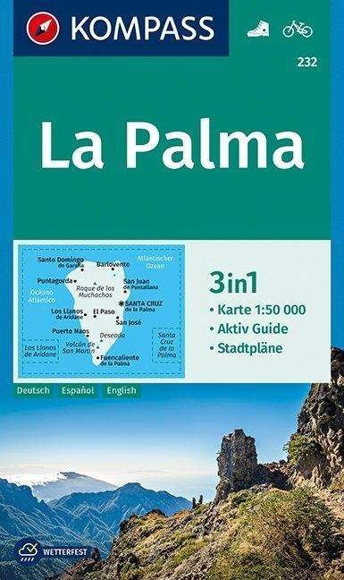 Mair-Dumont / Kompass · La Palma, Kompass Wandern - Radkarte 232 (Trykksaker) (2018)