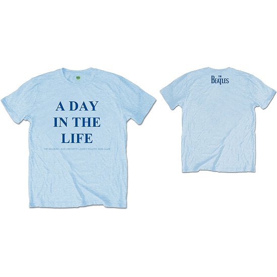 Cover for The Beatles · The Beatles Unisex T-Shirt: A Day In The Life (Back Print) (T-shirt) [size M] [Blue - Unisex edition]