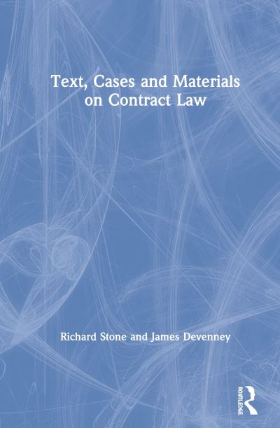 Text, Cases and Materials on Contract Law - Richard Stone - Books - Taylor & Francis Ltd - 9780367222833 - July 1, 2022