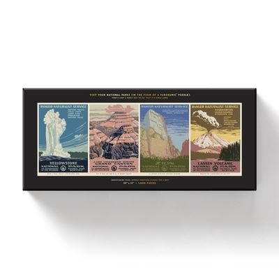 National Parks 1,000 Piece Panoramic Puzzle - Brass Monkey - Board game - Galison - 9780735375833 - September 29, 2022