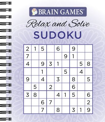 Cover for Publications International Ltd · Brain Games - Relax and Solve: Sudoku (Purple) (Spiral Book) (2017)