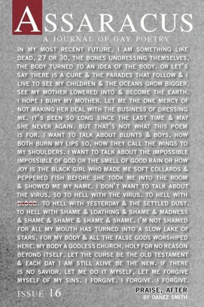 Assaracus Issue 16: A Journal of Gay Poetry - Bryan Borland - Książki - Sibling Rivalry Press, LLC - 9781937420833 - 21 października 2014