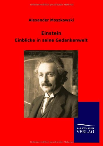 Cover for Alexander Moszkowski · Einstein (Pocketbok) [German edition] (2012)