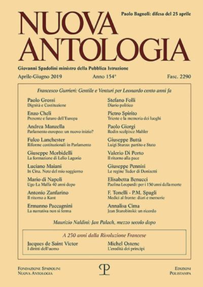 Cover for Edizioni Polistampa · Nuova Antologia - A. CLIV, N. 2290, Aprile-Giugno 2019 (Paperback Book) (2020)