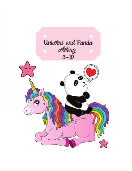 Cover for Karima Chellali · Unicorns and Panda coloring 3-10 (Paperback Book) (2020)