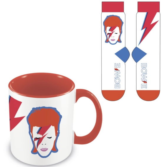 David Bowie Mug & Sock Set - Uk Sizes 3-8 (eu 36-41) - Pyramid International - Produtos - DAVID BOWIE - 5050293869834 - 30 de setembro de 2024