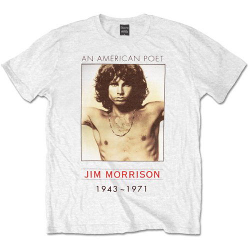 Cover for The Doors · The Doors Unisex T-Shirt: American Poet (T-shirt) [size S] [White - Unisex edition] (2015)