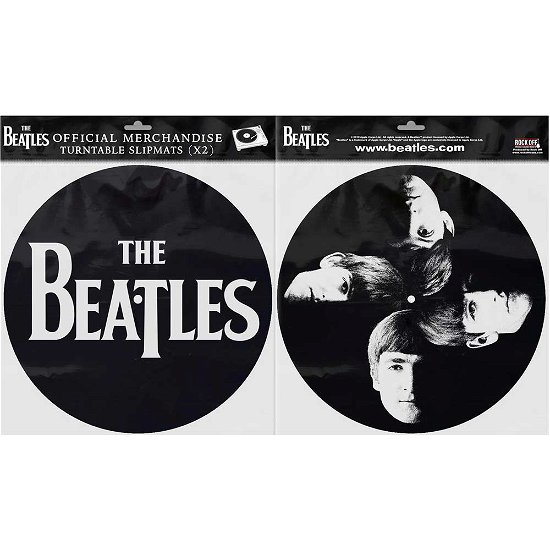 The Beatles Turntable Slipmat Set: Drop T Logo & Faces (Retail Pack) - The Beatles - Audio & HiFi - ROCK OFF - 5055339788834 - 