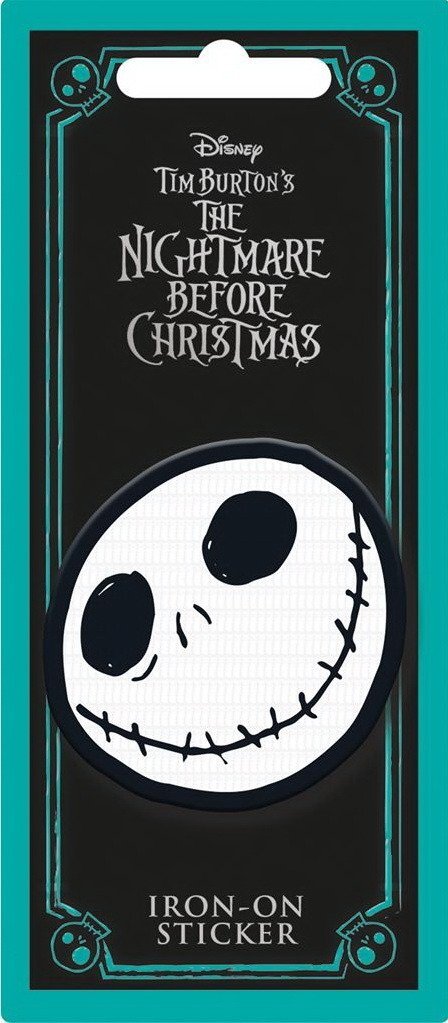 The Nightmare Before Christmas (Jack Head) Embroidery (Iron On) Sticker -  - Merchandise -  - 5056480340834 - 