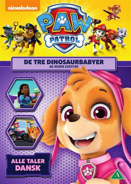 Cover for Paw Patrol · De Tre Dinosaurbabyer og Andre Eventyr (DVD) (2017)