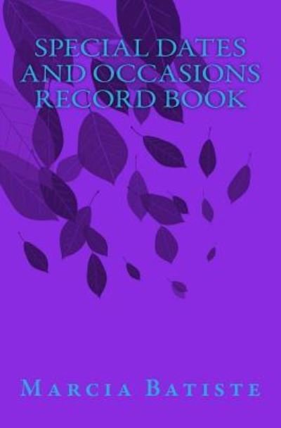 Cover for Marcia Batiste · Special Dates and Occasions Record Book (Paperback Bog) (2014)