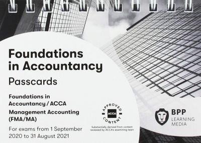 Cover for BPP Learning Media · FIA Foundations in Management Accounting FMA (ACCA F2): Passcards (Spiralbok) (2020)