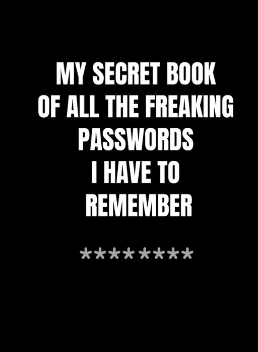 Cover for Jeanett Veronica · My Secret Book of All The Freaking Passwords I Have To Remember (Paperback Book) [1er édition] (2023)