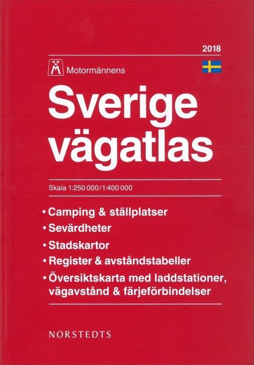 Cover for Norstedts / Motormännen · Motormännens Sverige vägatlas 2018 (Bog) (2018)