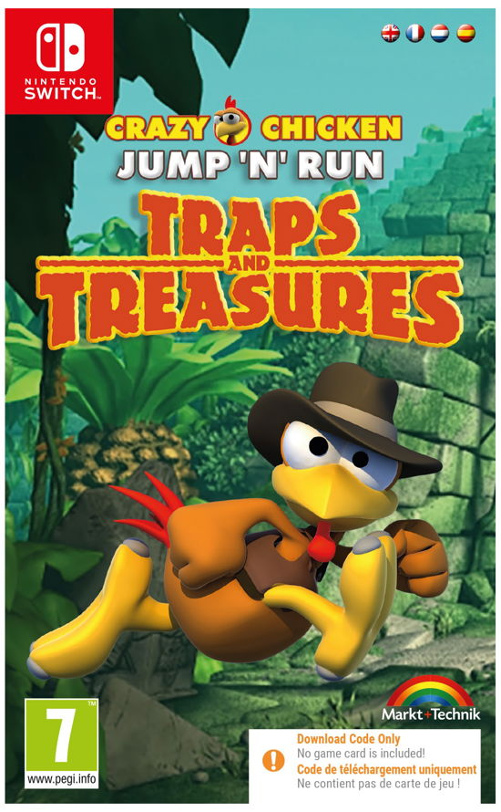 Crazy Chicken Jump N Run Traps And Treasures Code In Box ENESFRNL Switch - Switch - Merchandise - Mindscape - 8720254990835 - 