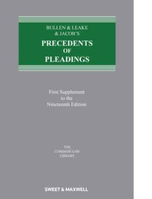 Cover for Bullen &amp; Leake &amp; Jacob's Precedents of Pleadings (Pocketbok) (2022)