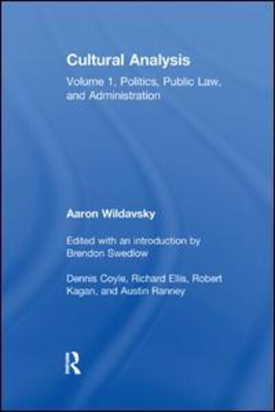 Cover for Paul Roazen · Cultural Analysis: Volume 1, Politics, Public Law, and Administration (Paperback Book) (2017)