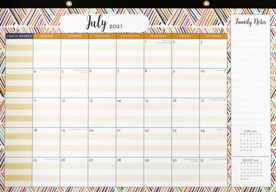 Cover for Peter Pauper Press · 2021-2022 Family Desk Calendar - Large 17'' x 11'' - Runs from July 2021-December 2022 - Plus 270 bonus stickers! (Hardcover bog) (2020)