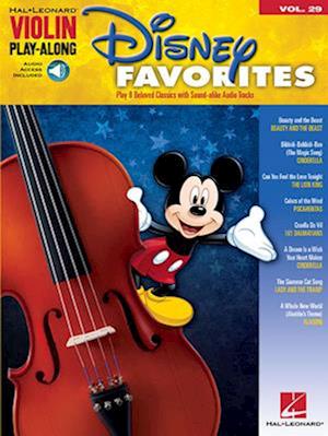 Cover for Disney Favorites Hal Leonard Violin Playalong (Book) (2024)